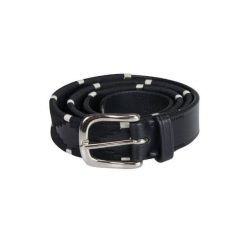 Equestro Deep Black bőr öv - 95 cm