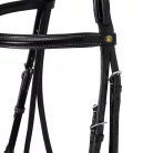 Bőr angol kantár hímzéssel ÚJ, pony, fekete