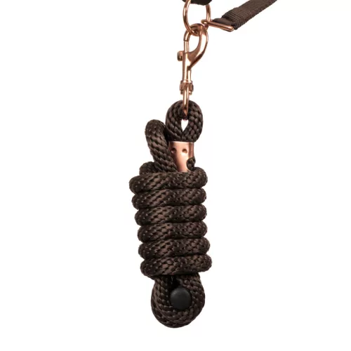 Rózsaarany Nylon Póni Kötőfék + Kötél