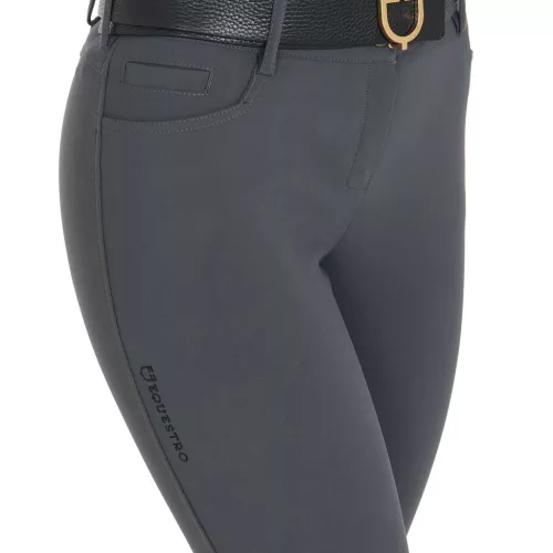 Női slim fit markolatú lovaglónadrág logóval