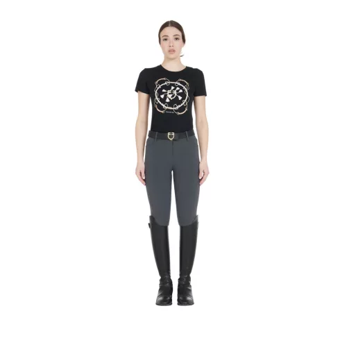 Női slim fit grip lovaglónadrág logóval