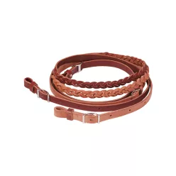 POOL'S CLASSIC BARREL REINS - Természetes