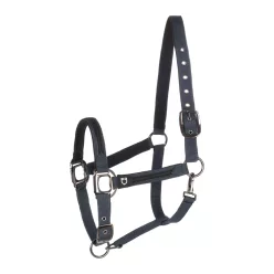   Equestro Durable kötőfék vezetőszárral - sötétkék, Cob