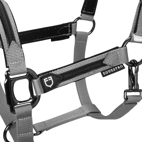 Equestro Durable kötőfék vezetőszárral - szürke, Cob