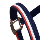 Bélelt kötőfék csattal, pony, navy/piros