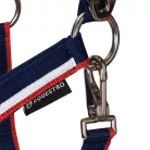 Bélelt kötőfék csattal, pony, navy/piros