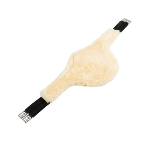 Equestro Aline műszőrös hasvédős heveder - sötétbarna, 130 cm