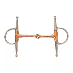 SOLID COPPER FULL CHEECK SNAFFLE BIT