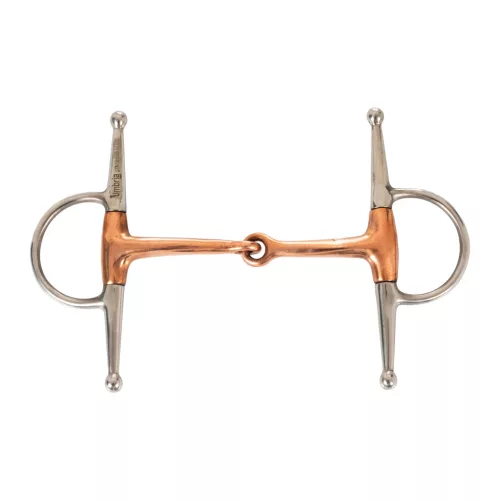 SOLID COPPER FULL CHEECK SNAFFLE BIT