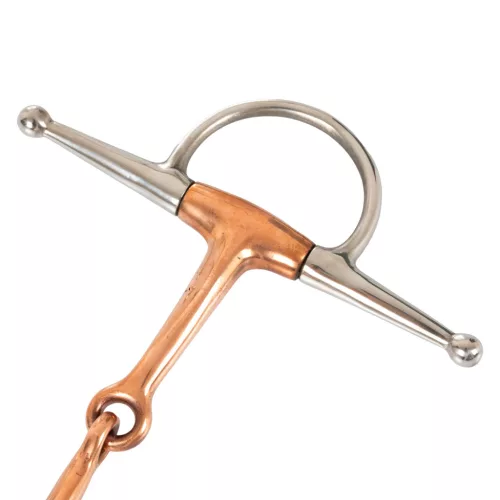 SOLID COPPER FULL CHEECK SNAFFLE BIT