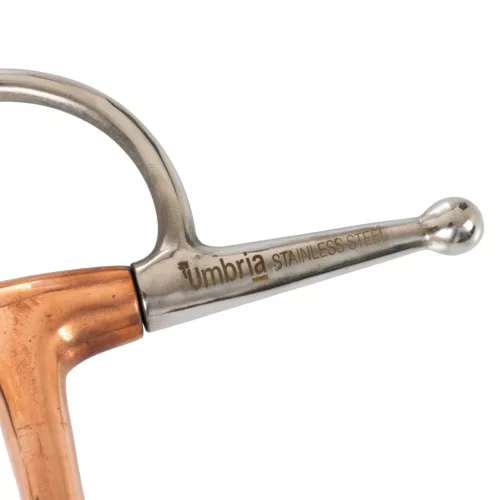 Tömör Réz pálcás zabla, 13.5 cm