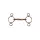 DOUBLE JOINT 3-RINGS SHOW JUMPING BIT, 14,5 cm, fekete