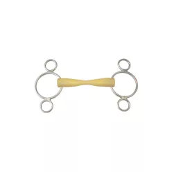 TAPER MOUTH GAG BIT 3-RING CHEEKS