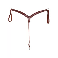 Bőr pettorál 5959 tüskés mintázattal, one size, barna