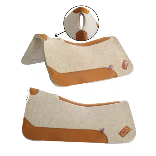 3/4" gyapjú filc kontúros nyeregpad