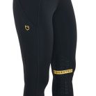 Equestro Kao női lovaglóleggins - fekete-sárga, XL