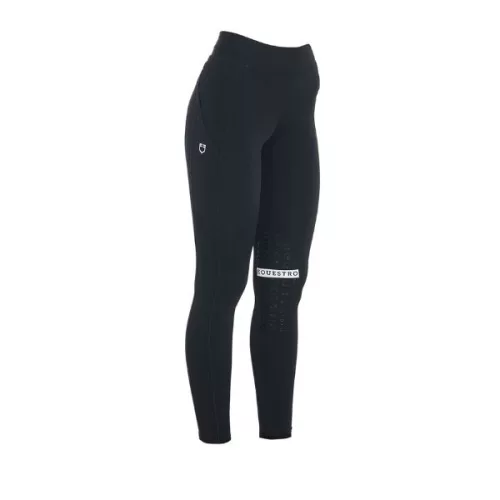 Equestro Kao női lovaglóleggins - fekete-fehér, XL
