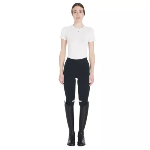 Equestro Kao női lovaglóleggins - fekete-fehér, XL