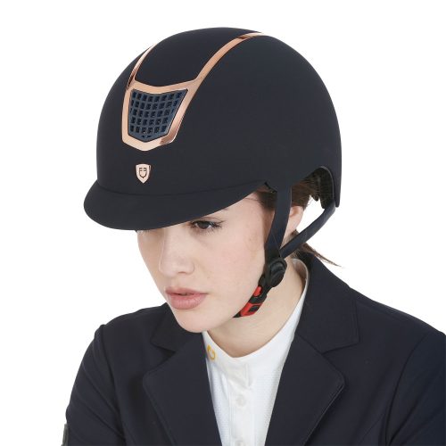 Equestro Eclipse Plain Velvet kobak - sötétkék-rosegold, S