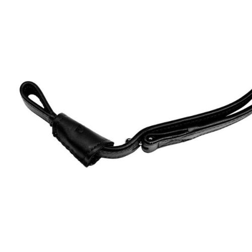 Equestro bőr díjlovas kengyelszíj - fekete, 80 cm