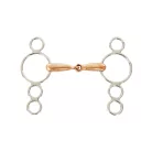 PONY SOLID 4-RING GAG BIT COPPER 10.5cm