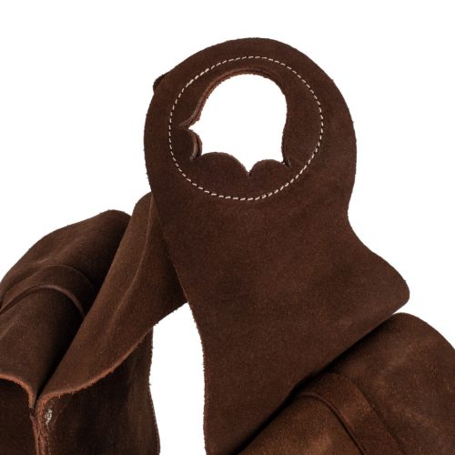 Elülső nyeregtáska velúr bőrből