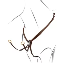 Equestro Classic Gold szügyelő - fekete, Xfull