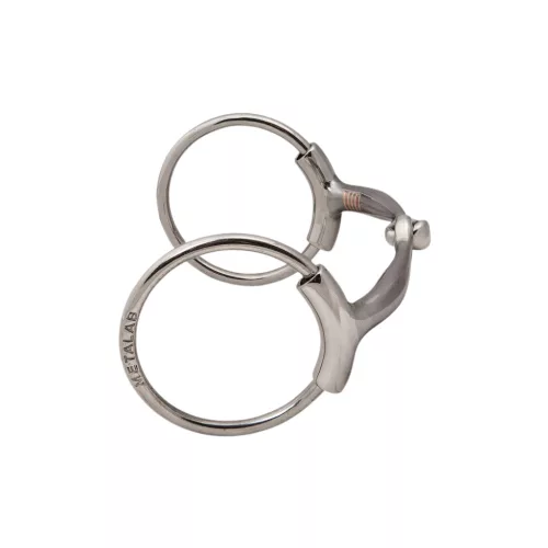 BF ANTI-COLLAPSE JOINTED SNAFFLE CURVED COPPER INLAYS 12MM