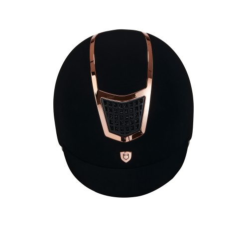 Equestro Eclipse Plain Velvet kobak - fekete-rosegold, M