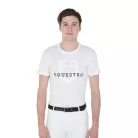 Equestro Férfi slim fit póló logóval a mellrészen