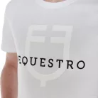 Equestro Férfi slim fit póló logóval a mellrészen