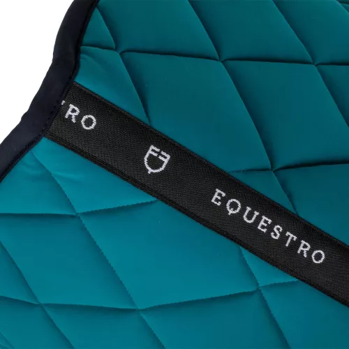 Equestro Embroidered Logo ugró nyeregalátét - petrolkék