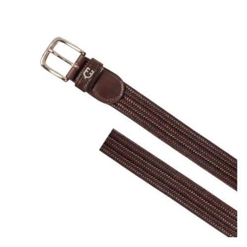 Equestro Elastic bőr öv - barna, 70 cm