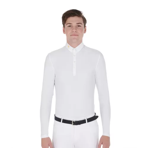 Férfi hosszú ujjú póló technikai fleece anyagból