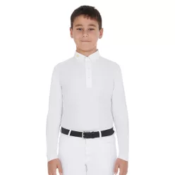 Fiú hosszúujjú polo technikai fleece anyagból