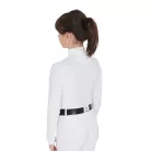 Lány slim fit póló technikai fleece anyagból