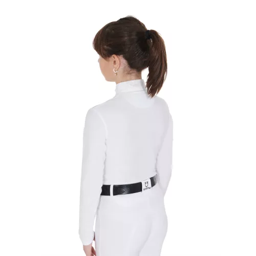 Lány slim fit póló technikai fleece anyagból