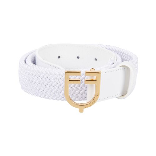 Bőr elasztikus öv logózott csattal