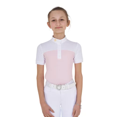 Lány slim fit verseny póló perforált anyaggal