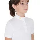 Lány slim fit verseny póló perforált anyaggal