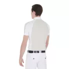Férfi slim fit versenypóló négy gombbal