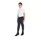 Fiú slim fit versenypóló négy gombbal