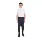 Fiú slim fit versenypóló négy gombbal