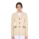 Női versenyzakó, három gombos, perforált anyag