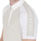 Férfi slim fit versenypóló négy gombbal