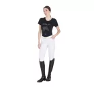 Equestro Női slim fit ló élet t-shirt strasszokkal