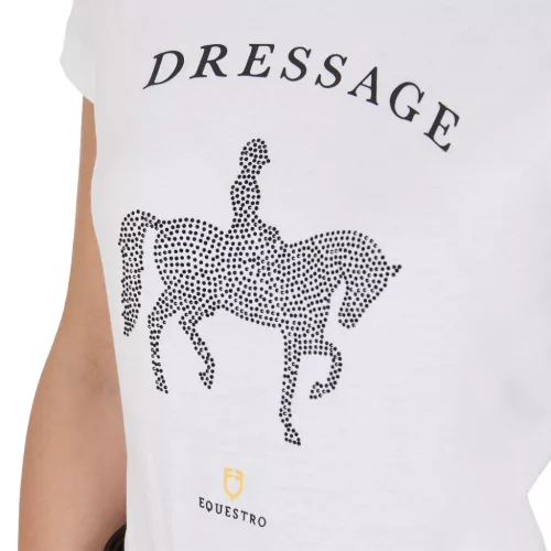 Equestro Női slim fit póló strasszokkal - Díjlovaglás