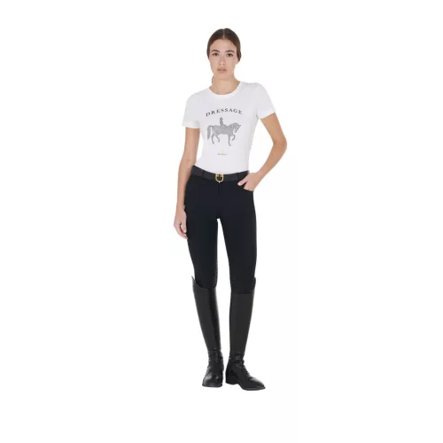 Equestro Női slim fit póló strasszokkal - Díjlovaglás