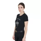 Equestro Női slim fit pólóruha díjlovagláshoz strasszal