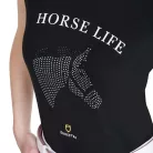 Equestro Női slim fit pólóruha lóélet rhinestone-nal